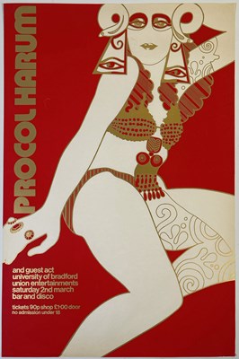 Lot 425 - PROCOL HARUM - ORIGINAL 1974 BRADFORD CONCERT POSTER.