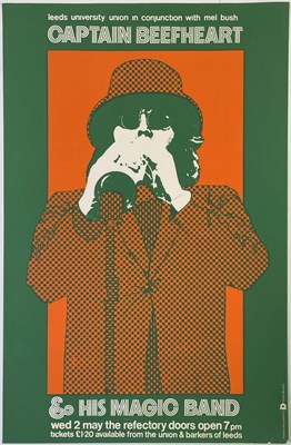 Lot 426 - CAPTAIN BEEFHEART - ORIGINAL 1973 LEEDS CONCERT POSTER.