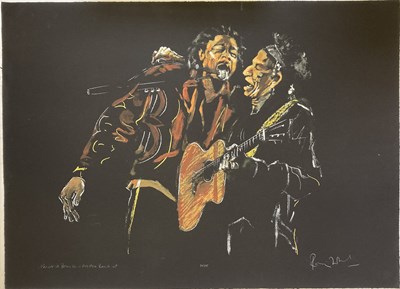 Lot 490 - RONNIE WOOD SIGNED PRINT - PAINT IT BLACK.