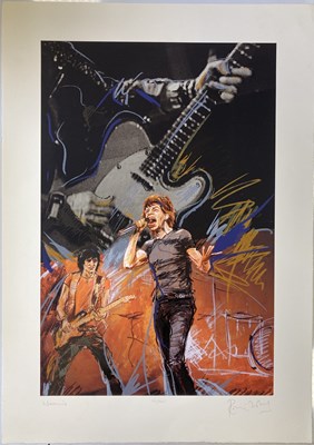 Lot 491 - RONNIE WOOD SIGNED PRINT - WEAVING.