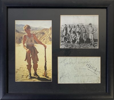 Lot 485 - THE BEATLES - JOHN LENNON - SIGNED PAGE WITH 'HOW I WON THE WAR' CAST MEMBERS.