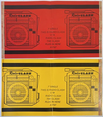 Lot 525 - THE CLASH - PAIR OF ORIGINAL SHOP DISPLAY POSTERS FOR 'RADIO CLASH'.