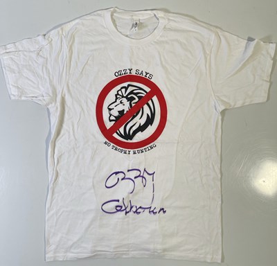 Lot 219 - BLACK SABBATH INTEREST -- OZZY OSBOURNE SIGNED CHARITY T-SHIRT.
