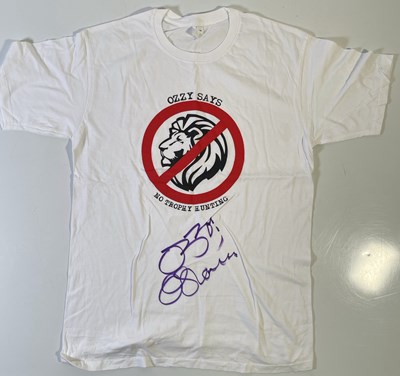 Lot 221 - BLACK SABBATH INTEREST -- OZZY OSBOURNE SIGNED CHARITY T-SHIRT.