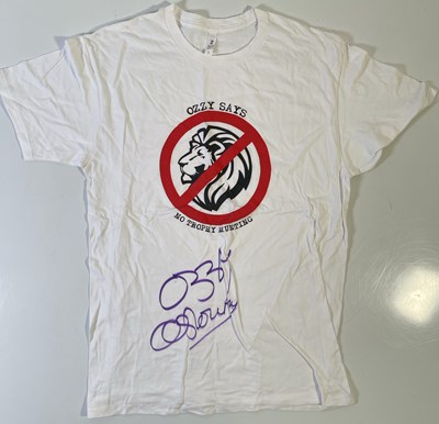 Lot 224 - BLACK SABBATH INTEREST -- OZZY OSBOURNE SIGNED CHARITY T-SHIRT.