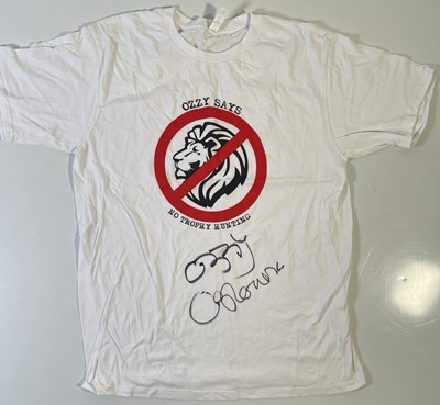 Lot 225 - BLACK SABBATH INTEREST -- OZZY OSBOURNE SIGNED CHARITY T-SHIRT.