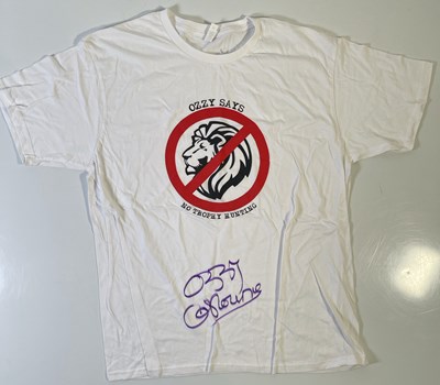 Lot 227 - BLACK SABBATH INTEREST -- OZZY OSBOURNE SIGNED CHARITY T-SHIRT.