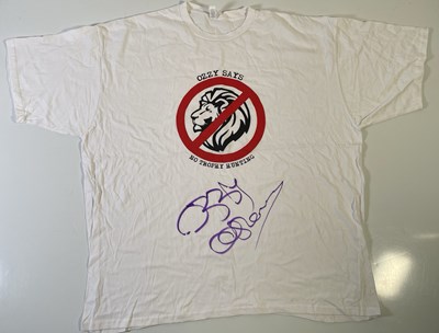 Lot 229 - BLACK SABBATH INTEREST -- OZZY OSBOURNE SIGNED CHARITY T-SHIRT.