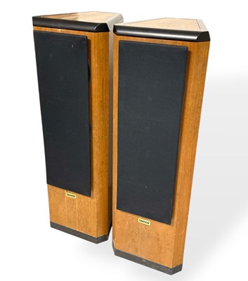 Lot 12 - TANNOY DEFINITIVE D500 FLOORSTANDING SPEAKERS - WALNUT.