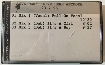 Lot 33 - MADONNA - LOVE DON'T LIVE HERE ANYMORE (1996 DEMO CASSETTE RELEASE)