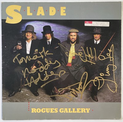 Lot 255 - SLADE - FULLY SIGNED 'ROGUES GALLERY' LP.