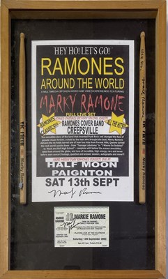 Lot 256 - THE RAMONES - MARKY RAMONE SIGNED DISPLAY.