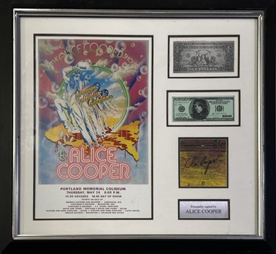 Lot 257 - ALICE COOPER - SIGNED DISPLAY.
