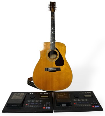 Lot 29 - YAMAHA FG-345 GUITAR & TWO KAWAI Q-80 SEQUENCERS.