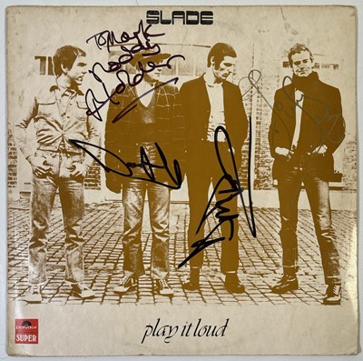 Lot 448 - SLADE - PLAY IT LOUD FULLY SIGNED LP.