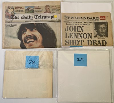 Lot 350 - THE BEATLES INTEREST / JOHN LENNON - NEWSPAPER BILLBOARD POSTER.