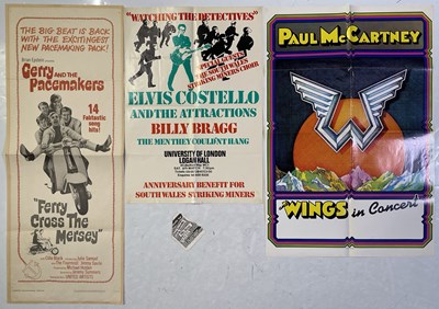Lot 131 - ROCK AND POP POSTERS - PAUL MCCARTNEY / ELVIS COSTELLO.