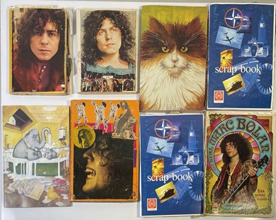 Lot 324 - MARC BOLAN / T.REX - MEMORABILIA INC SCRAPBOOKS AND BADGES.