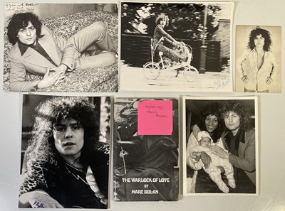 Lot 510 - MARC BOLAN / T.REX - MARC BOLAN SIGNATURE AND COPY OF WARLOCK OF LOVE SIGNED BY MARC'S PARENTS.
