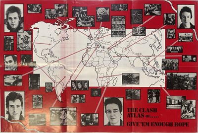 Lot 409 - THE CLASH - GIVE EM' ENOUGH ROPE POSTER AND CUTTINGS/CLIPPINGS.