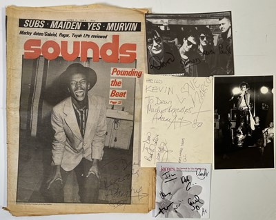 Lot 281 - MUSIC AUTOGRAPHS INC ADAM ANT / WEDDING PRESENT.