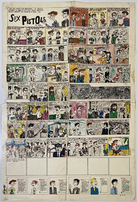 Lot 424 - THE SEX PISTOLS - RARE MARK JAY DESIGNED 'PERSONNEL' CARTOON POSTER.