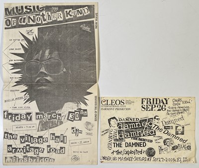 Lot 410 - THE DAMNED - ORIGINAL 1980 HUDDERSFIELD HANDBILL.