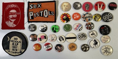 Lot 411 - PUNK BADGES / PATCHES INC ORIGINAL SEX PISTOLS.