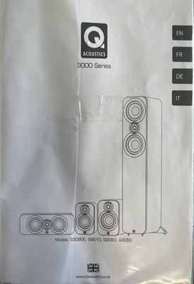 Lot 1 - Q ACOUSTICS 3050 FLOORSTANDING SPEAKERS - MATTE GRAPHITE.