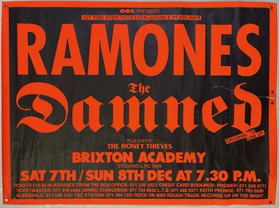 Lot 146 - RAMONES / DAMNED- ORIGINAL 1991 CONCERT POSTER.