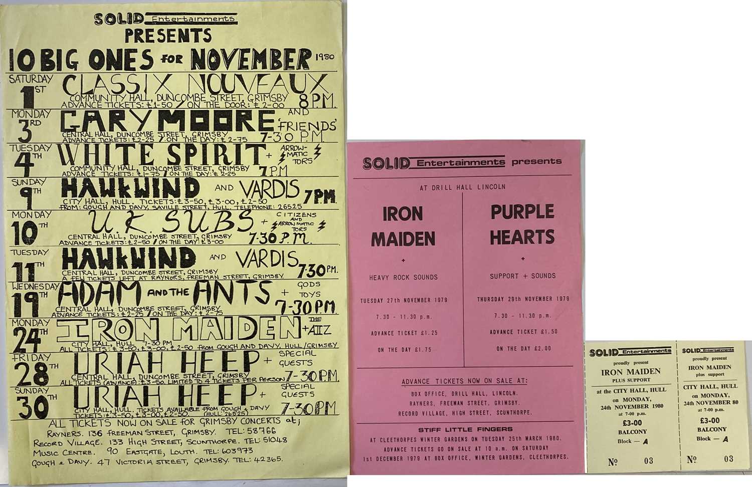 Lot 143 - IRON MAIDEN FLYERS.