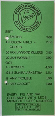 Lot 441 - THE SMITHS 1983 LONDON FLYER.