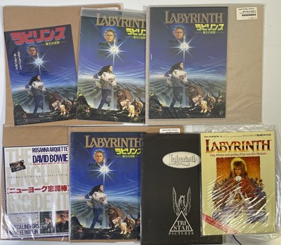 Lot 385 - DAVID BOWIE IN LABYRINTH - MEMORABILIA INC FILM BOOKS AND PRESS KIT.