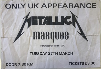 Lot 145 - METALLICA FIRST UK TOUR FLYER.