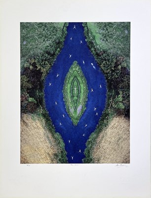 Lot 182 - STORM THORGERSON - WISHBONE ASH - TWIN RIVERS - SIGNED LIMITED EDITION PRINT