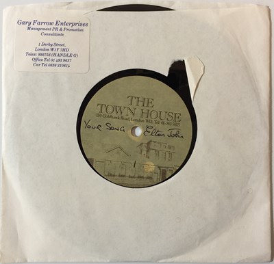 Lot 41 - ELTON JOHN - YOUR SONG 7'' ACETATE (THE TOWN HOUSE STUDIOS)