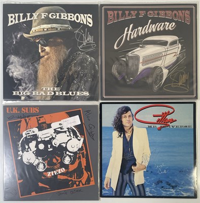 Lot 287 - SIGNED ALBUM COLLECTION INC UK SUBS / IAN GILLAN / BILLY F GIBBONS.