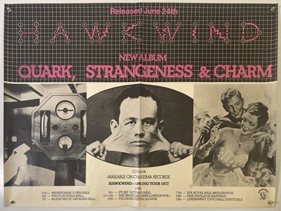 Lot 193 - HAWKWIND - ORIGINAL 1977 CONCERT POSTER.