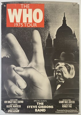Lot 194 - THE WHO - ORIGINAL 1975 UK TOUR LISTINGS POSTER.