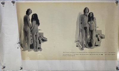Lot 502 - THE BEATLES - JOHN LENNON / YOKO ONO - PROOF SLEEVE FOR 'TWO VIRGINS'.