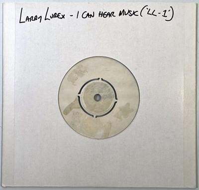 Lot 231 - LARRY LUREX (FREDDIE MERCURY) - I CAN HEAR MUSIC 7" (FREDDIE MERCURY COMMISSIONED UK WHITE LABEL TEXT PRESSING - 'LL 1')
