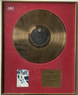 Lot 275 - ELTON JOHN GREATEST HITS BPI AWARD.