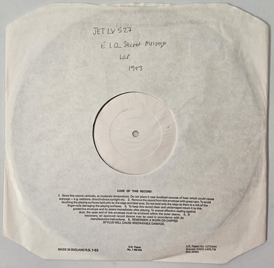 Lot 119 - ELO - SECRET MESSAGES LP (ORIGINAL UK WHITE LABEL TEST PRESSING - JETLX 527)