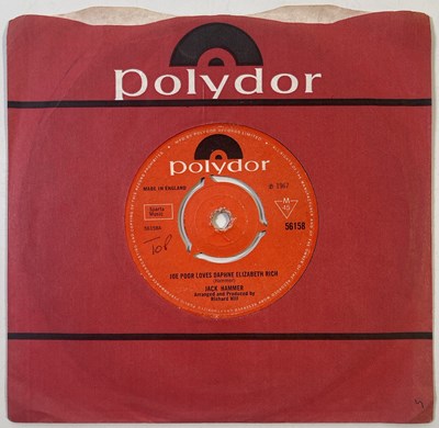 Lot 160 - JACK HAMMER- JOE LOVES DAPHNE ELIABETH RICH 7" UK SINGLE