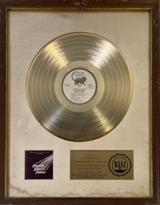 Lot 336 - THE PETE SINFIELD COLLECTION - OFFICIAL RIAA AWARD FOR 'WELCOME BACK...'