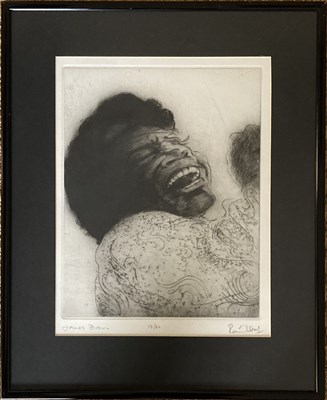 Lot 495 - RONNIE WOOD SIGNED LIMITED EDITION PRINT - JAMES BROWN.