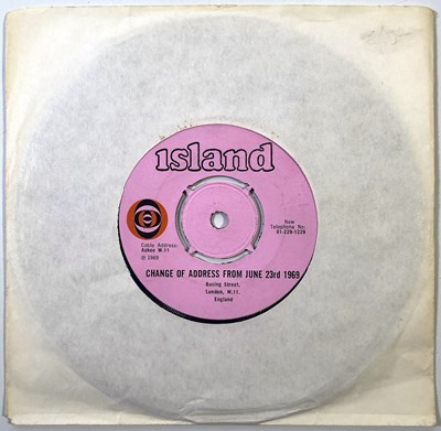 Lot 181 - BLIND FAITH - CHANGE OF ADDRESS FROM JUNE 23RD 1969 UK 7" PROMO RARITY