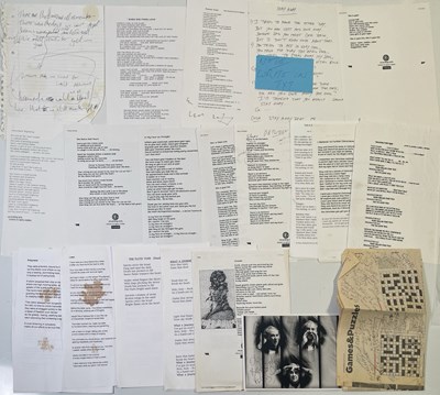 Lot 347 - THE PETE SINFIELD COLLECTION - SIGNED PHOTOS/HANDWRITTEN LYRICS.