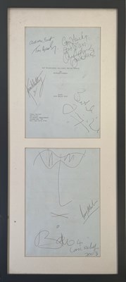 Lot 463 - U2 - A 2003 COMIC RELIEF SCRIPT SIGNED WITH DOODLE BY BONO / LARRY / CAST MEMBERS OF 'AUF WIEDERSEHN'.