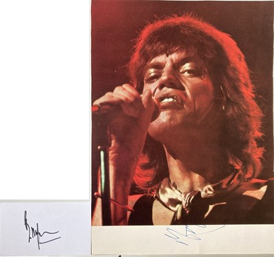 Lot 496 - MICK JAGGER / BILL WYMAN AUTOGRAPHS.